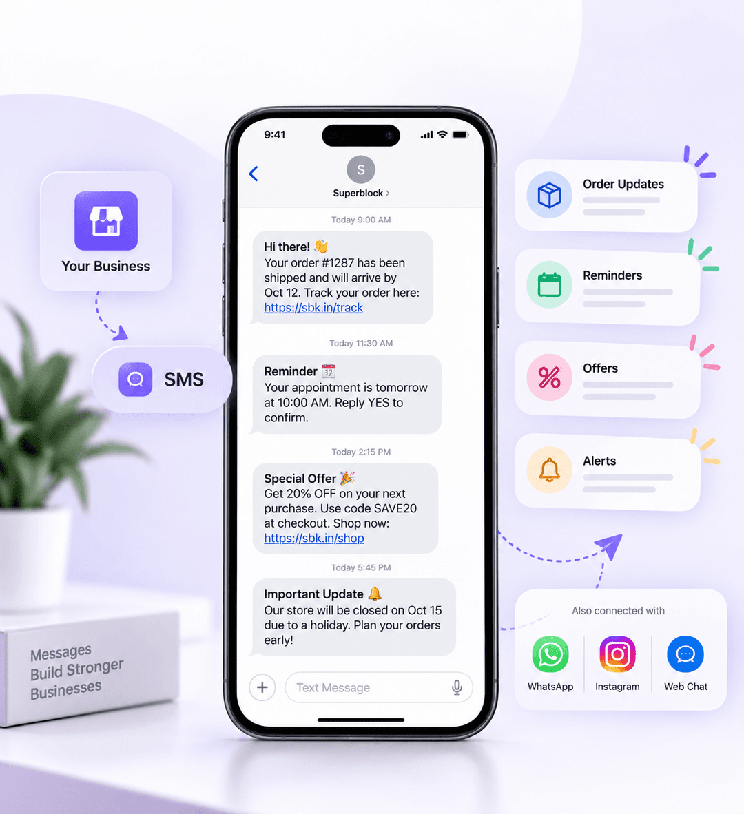 Reach customers instantly